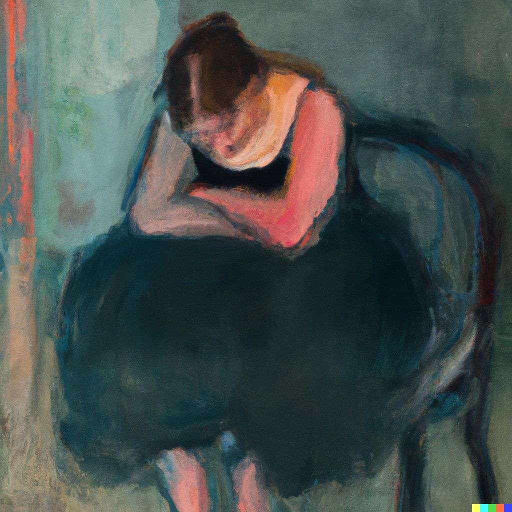 a representation of anxiety, painting by Edgar Degas
